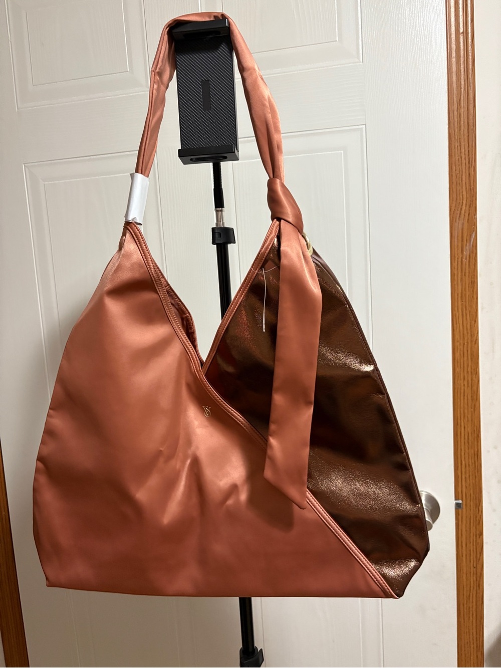 Victoria's Secret Two-Tone Copper and Chocolate Shoulder Bag